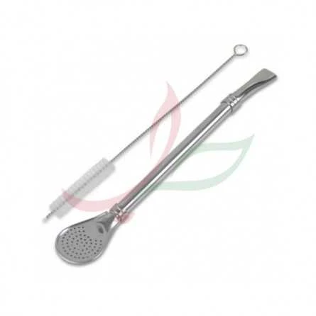 Bombilla (paille à Maté) Filtre Poire Avec Brosse 19cm