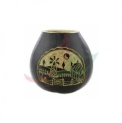 Calebasse Traditionnelle Sculptée - Noir